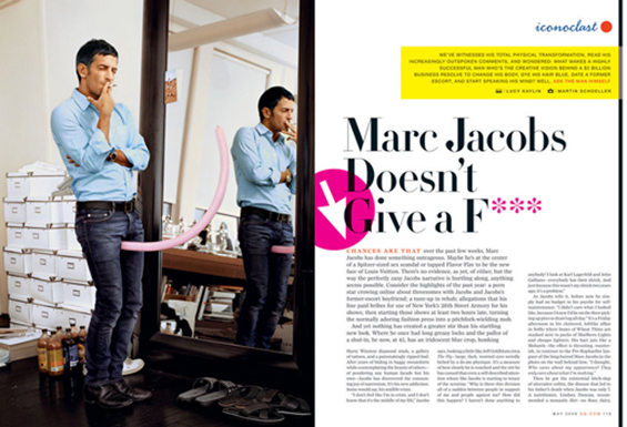 GQ, Marc Jacobs article